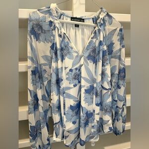 Blue & White Blouse